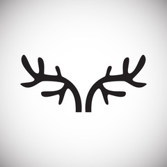 Animal Horn icon on background for graphic and web design. Simple vector sign. Internet concept symbol for website button or mobile app.