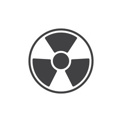 Radiation vector icon. filled flat sign for mobile concept and web design. Nuclear Hazard glyph icon. Symbol, logo illustration. Pixel perfect vector graphics