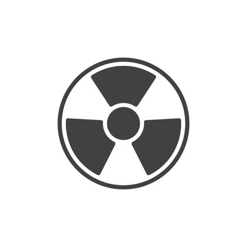Radiation vector icon. filled flat sign for mobile concept and web design. Nuclear Hazard glyph icon. Symbol, logo illustration. Pixel perfect vector graphics