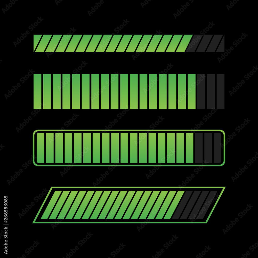 Poster progress loading bar with lighting. concept technology. vector illustration