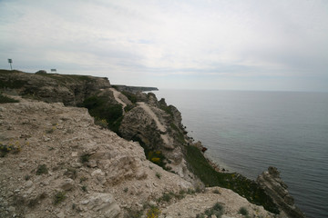 Rocky shores of the Dzhangul, Crimea, Russia.