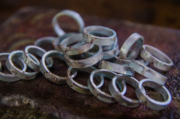 Jewelry factory and Design. jewelry production of wedding rings