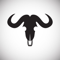 Animal skull icon on background for graphic and web design. Simple vector sign. Internet concept symbol for website button or mobile app.