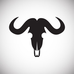 Animal skull icon on background for graphic and web design. Simple vector sign. Internet concept symbol for website button or mobile app.