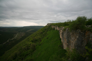 View of the mountains near Bakhchisarai, Crimea, Russia.