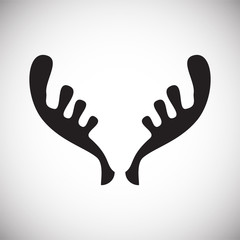 Obraz premium Animal Horn icon on background for graphic and web design. Simple vector sign. Internet concept symbol for website button or mobile app.