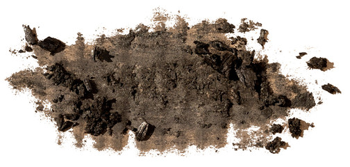 Black coal texture paint stain brush stroke, hand painted, isolated on white background. EPS10 vector illustration.