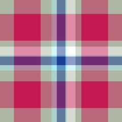 Tartan seamless plaid pattern illustration in red, blue, pale blue, grey and white combination for textile design