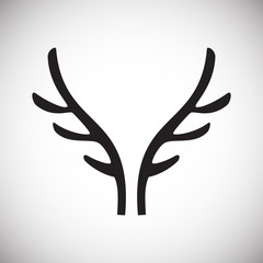 Obraz premium Animal Horn icon on background for graphic and web design. Simple vector sign. Internet concept symbol for website button or mobile app.