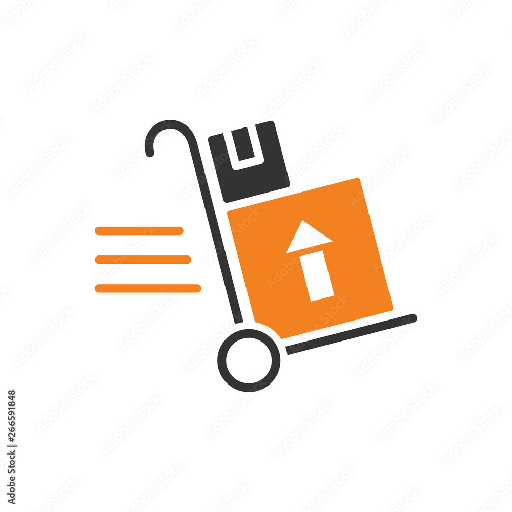 Poster delivery related icon on background for graphic and web design. simple vector sign. internet concept