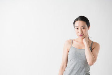 ビューティー・女性・白バック