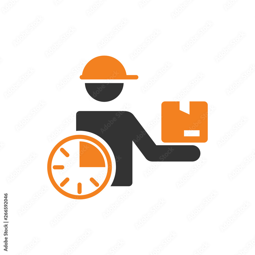 Poster delivery related icon on background for graphic and web design. simple vector sign. internet concept