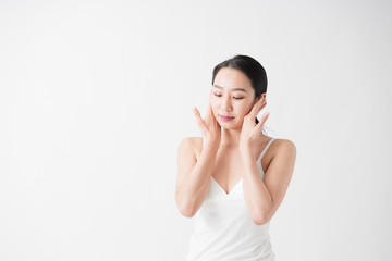 ビューティー・女性・白バック