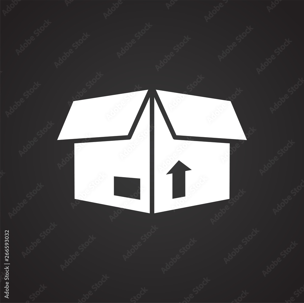 Poster delivery related icon on background for graphic and web design. simple vector sign. internet concept