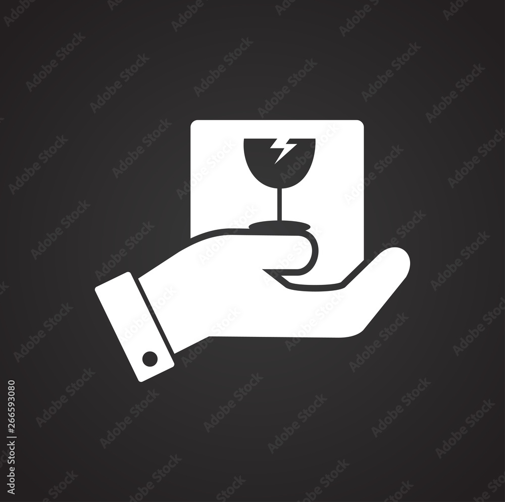 Poster delivery related icon on background for graphic and web design. simple vector sign. internet concept
