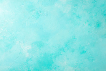 Turquoise, blue stone background with high resolution. Top view. Copy space.