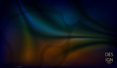 Abstract dark background with randomly drawn geometric shapes with many small stripes