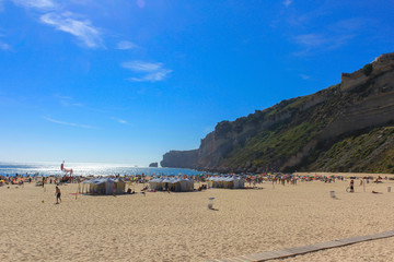 Amazing Landscape view of North Beach (Praia do Norte), Nazare, Portugal