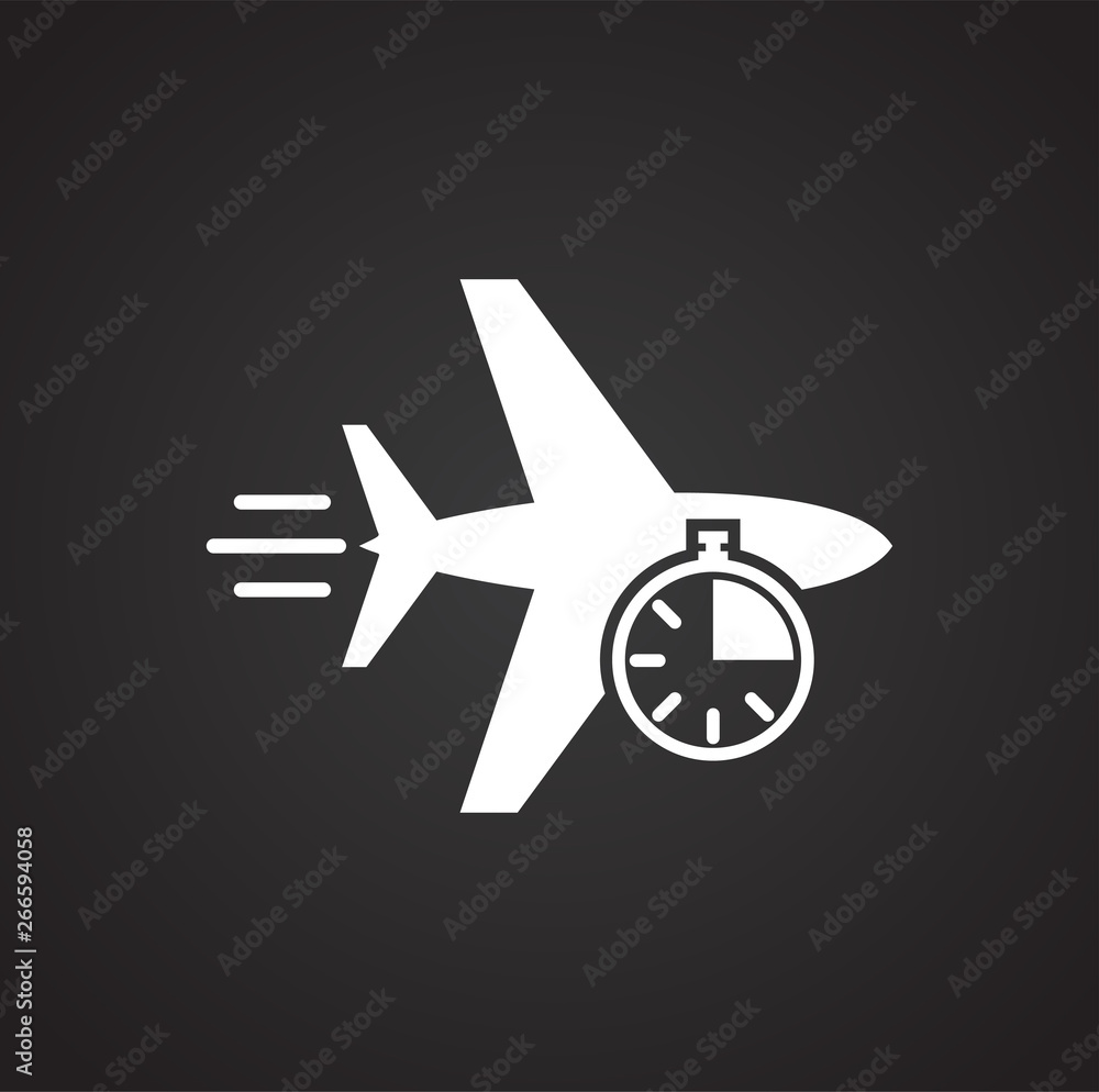 Poster delivery related icon on background for graphic and web design. simple vector sign. internet concept