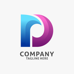 Letter D modern logo design
