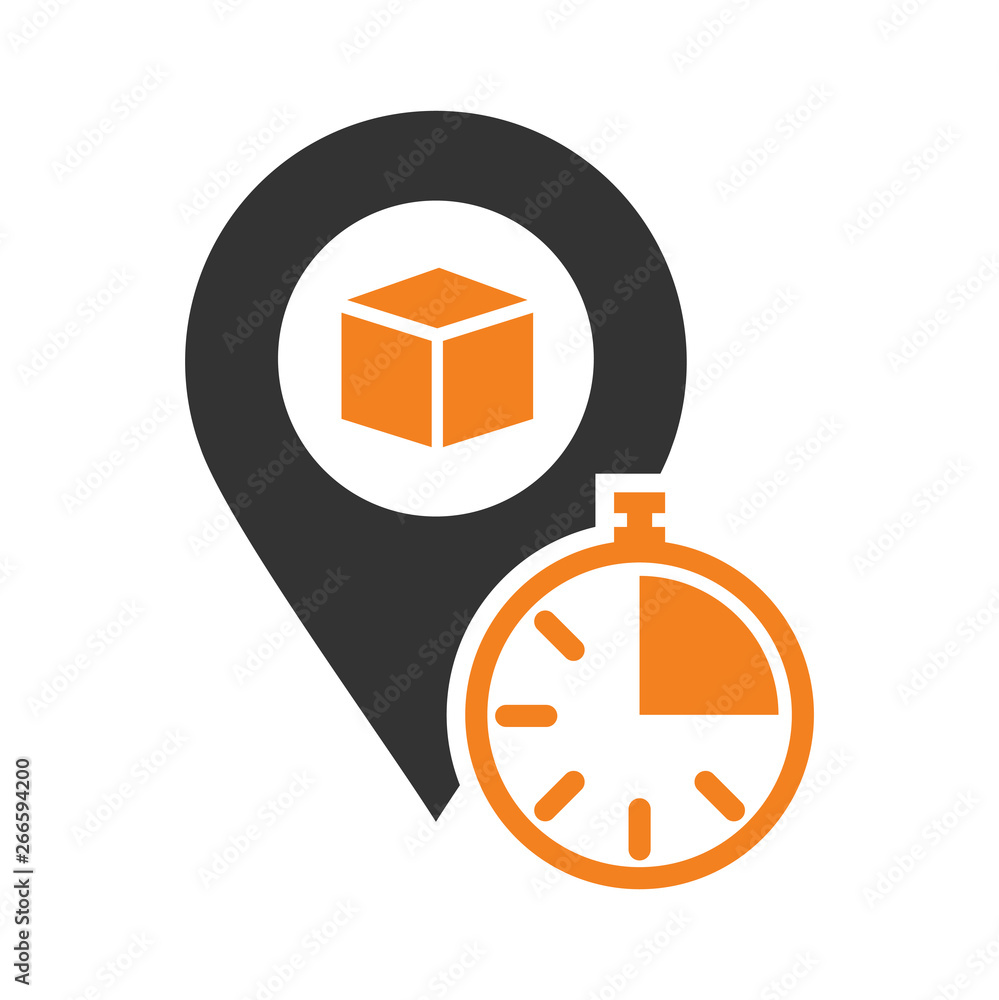Poster delivery related icon on background for graphic and web design. simple vector sign. internet concept