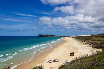 The incredible stretch of Fraser Island's sandy beach, Indian Head Lookout, Fraser Island Queensland
