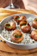 Escargot snails with garlic herbs butter