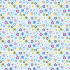 colorful bright seamless pattern with dots of different sizes