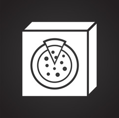 Pizza related icon on background for graphic and web design. Simple vector sign. Internet concept symbol for website button or mobile app.