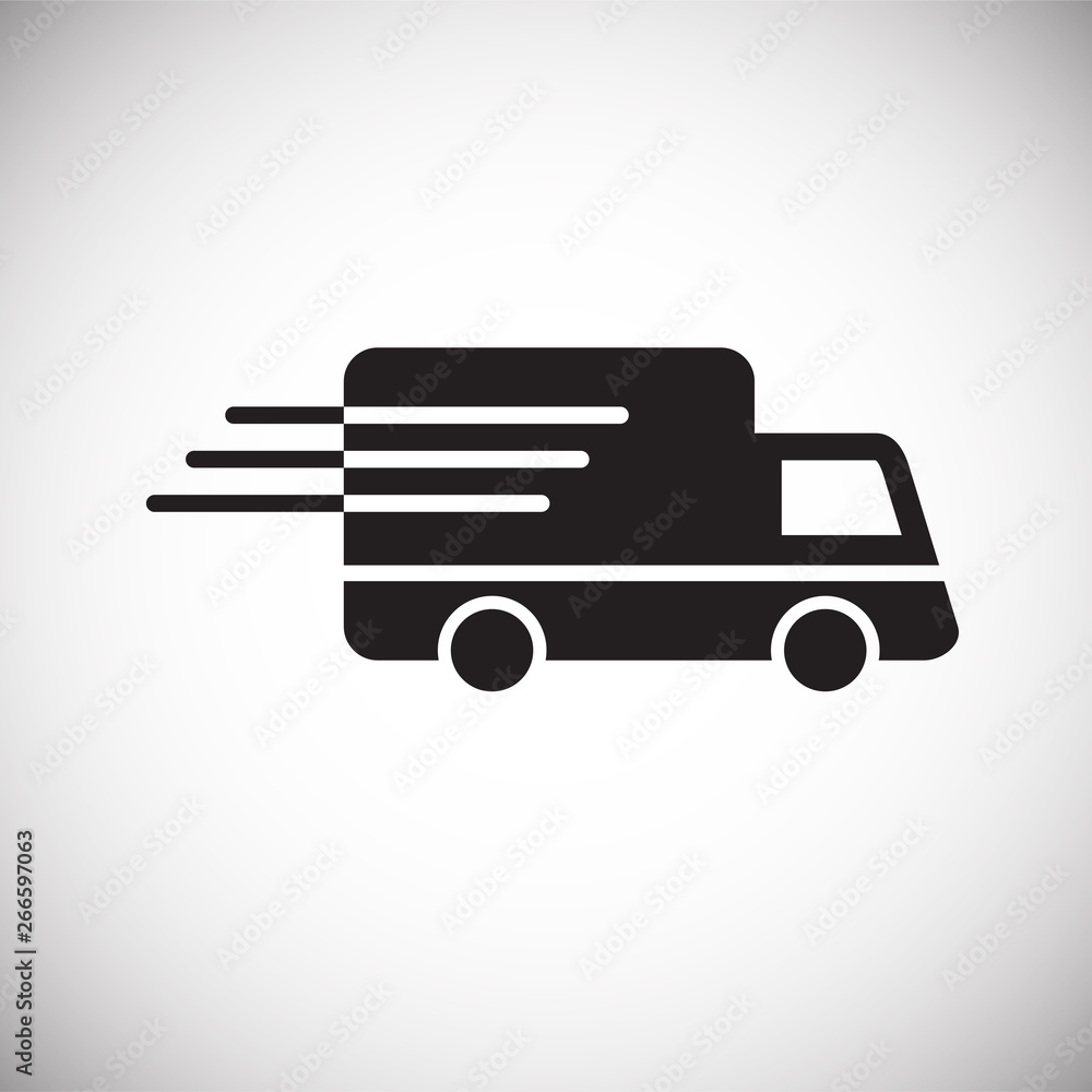 Poster delivery related icon on background for graphic and web design. simple vector sign. internet concept