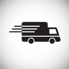 Delivery related icon on background for graphic and web design. Simple vector sign. Internet concept symbol for website button or mobile app.