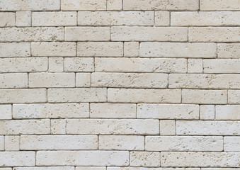 White brick wall tiles surface, interior or exterior backdrop, wallpaper