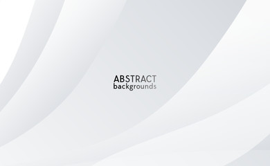 Abstract White and gray color technology modern background design vector Illustration.  White cloth background abstract with soft waves.