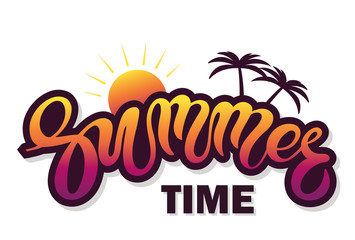 Summer. Hand drawn lettering.  © darinadreamer