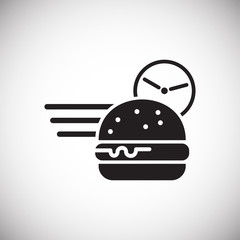 Delivery related icon on background for graphic and web design. Simple vector sign. Internet concept symbol for website button or mobile app.