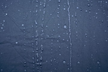 water droplets on waterproof cloth