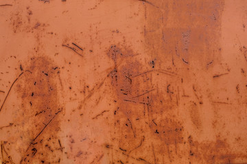 Rusty red old metal background 