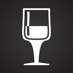 Wine related icon on background for graphic and web design. Simple vector sign. Internet concept symbol for website button or mobile app.