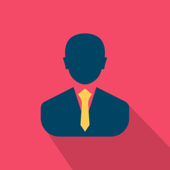 Flat businessman avatar vector illustration