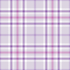 Seamless plaid pattern with purple stripes on a light background. vector