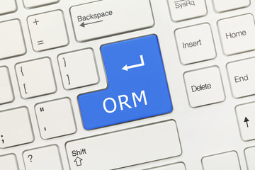 White conceptual keyboard - ORM (blue key)