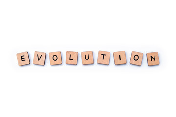 The word EVOLUTION