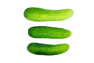 Fresh Cucumber isolated on white background, Cucumber texture
