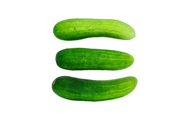 Fresh Cucumber isolated on white background, Cucumber texture