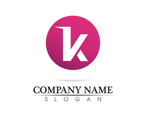 k letter k logo design and vector