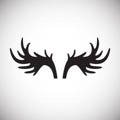 Obraz premium Animal Horn icon on background for graphic and web design. Simple vector sign. Internet concept symbol for website button or mobile app.