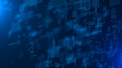 Abstract digital background. Science background. Technological background. Matrix. Binary Code. Falling dots.