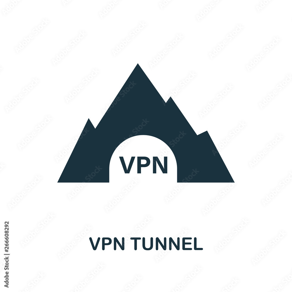 Poster vpn tunnel icon. creative element design from icons collection. pixel perfect vpn tunnel icon for we