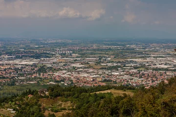 Deurstickers A panoramic view of the Turin suburbs from the Superga Hill © Walter_D