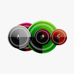 Circle geometric abstract background template for web banner, business presentation, branding, wallpaper